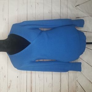 Cobalt blue wrap top